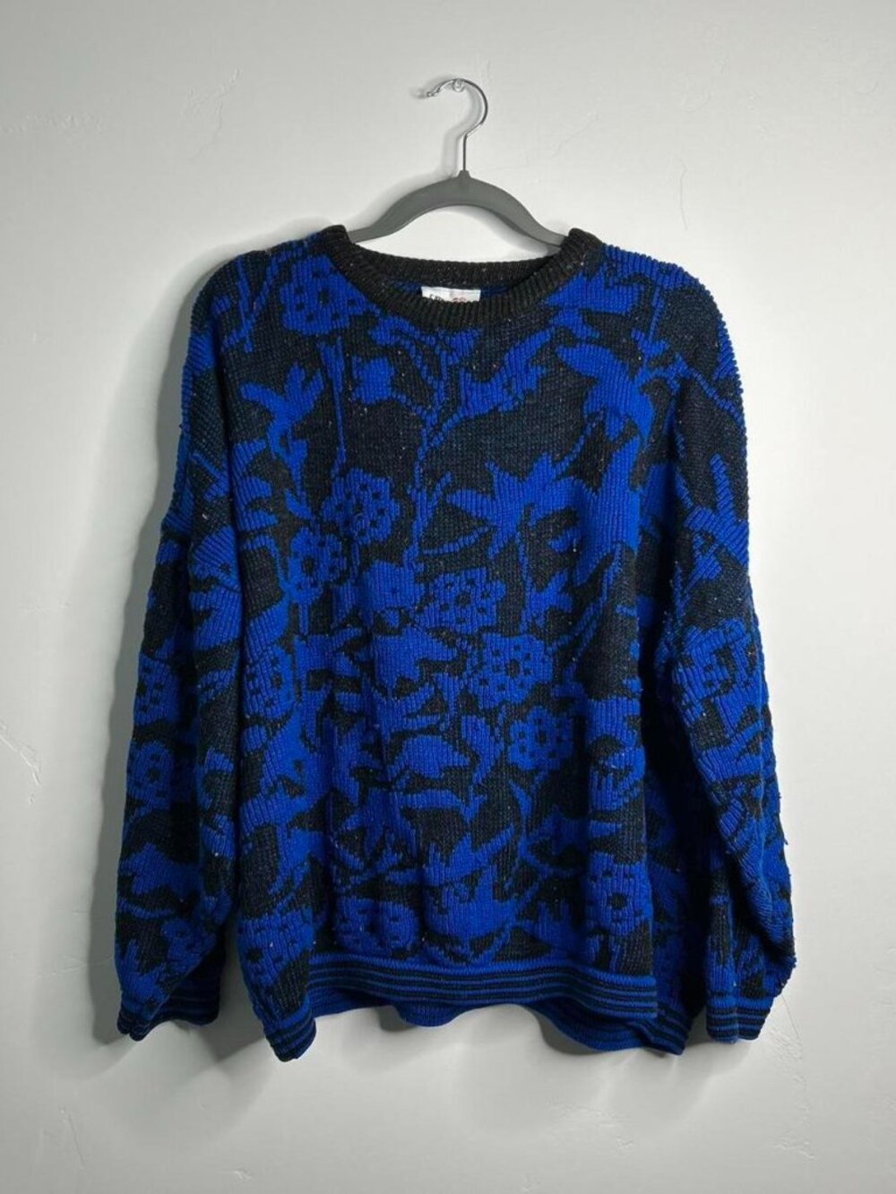 Blue and black vintage 90s sweater knitwear